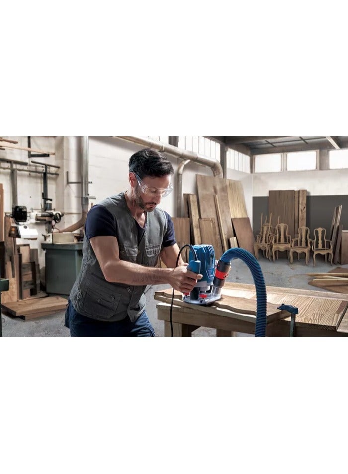 بوش راوتر خشب 1300 وات احترافي مع قاعدة 6 و8 مم – Bosch GOF 130 موديل 06016B70K2 - Image 4