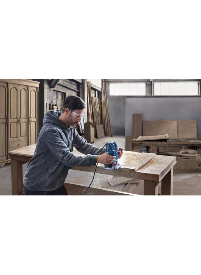 بوش راوتر خشب 1300 وات احترافي مع قاعدة 6 و8 مم – Bosch GOF 130 موديل 06016B70K2 - Image 5