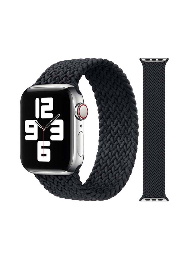 TWEGGON 3pc Pack Nylon Braided Band/Strap for Apple Watch All Series Compatible with 46mm/45mm/44mm/49mm [Small Size] Blue/Green/Red/Pink  - Image 5