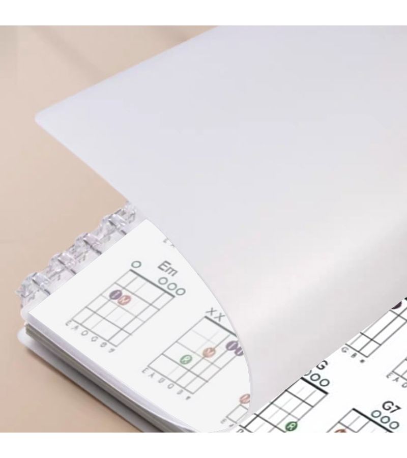 A5 دفتر ملاحظات أوتار الجيتار، حلزوني التجليد، مع رسوم بيانية واضحة وعلامات الأوتار المفتوحة - Image 2