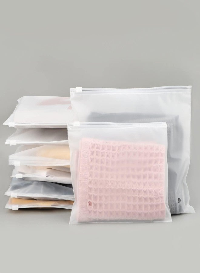 Svaldo Frosted Zipper Bags for Clothes 25pcs, Plastic Shirt Bags for Packaging T-Shirt, Swimsuit, Bikini, Bathing Suit, 3 Mil, 9.8x7.8" with Vent Holes and Reinforced Sides - Image 1