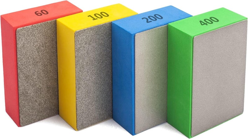 KASTWAVE Diamond Polishing Pads - 4-Piece Set Multi-Grade Versatile For Hand Sanding Of Marble, Granite, Ceramics, Concrete & Glass, Wet/Dry Compatible, Includes 60, 100, 200, 400 Grit Sizes - Image 1