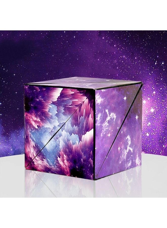 Shape Shifting Box, Fidget Cube with 36 Rare Earth Magnets - Extraordinary 3D Magic Cube – Cube Magnet Fidget Toy Transforms Into Over 70 Shapes, Purple - Image 1