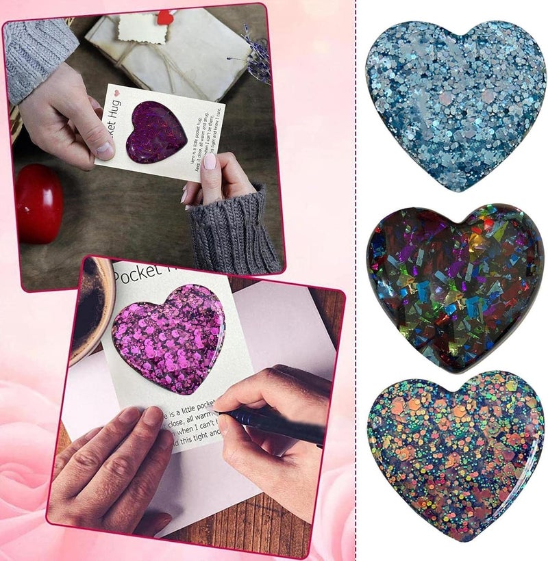 cheekyglo DIY Pocket Hug Hert Crds Vlentines Dy Gift Love Postcrd Warm Greeting Crds You Gifts For Him Vlentines Missing Her Dy-Deep Color Block free size - Image 3