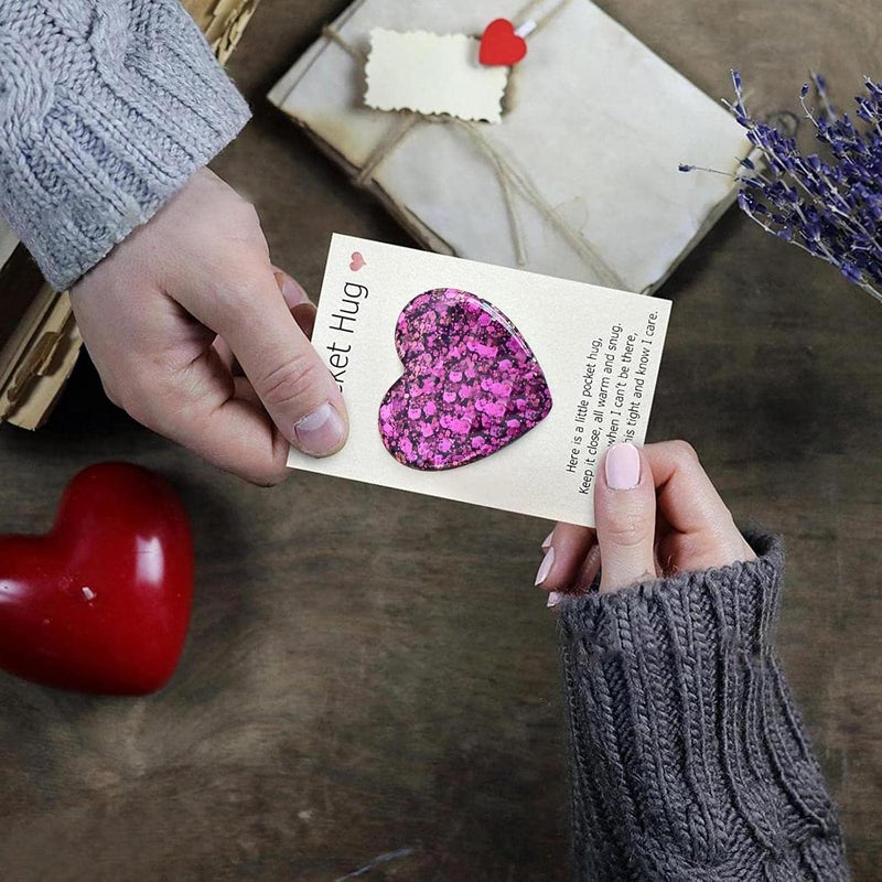 cheekyglo DIY Pocket Hug Hert Crds Vlentines Dy Gift Love Postcrd Warm Greeting Crds You Gifts For Him Vlentines Missing Her Dy-Deep Color Block free size - Image 4