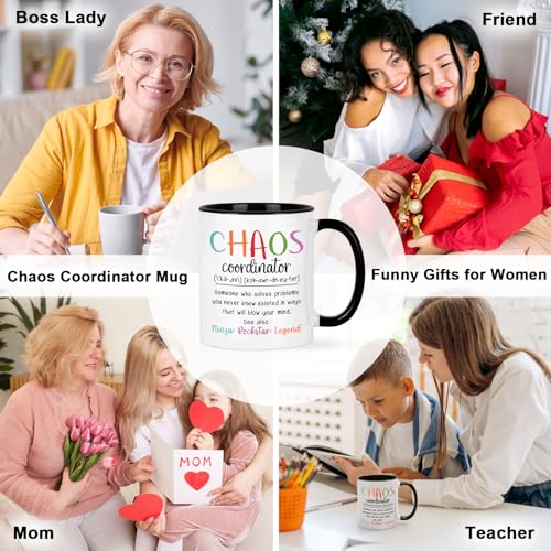 Maustic Chaos Coordinator Gifts, Boss Gifts for Women, Chaos Coordinator Mug, Gift for Boss Lady Teachers Mom Administrative Assistants, Boss Day Christmas Gift, 11 Oz - Image 4