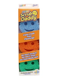 Scrub Daddy Scrub Daddy Sponge Set - Colors Scratch-Free Sponges For Dishes And Home, Odor Resistant, Soft In Warm Water, Firm Cold, Deep Cleaning, Dishwasher Safe, Multi-Use, Functional, Ergonomic, 3 Count  - Image 1