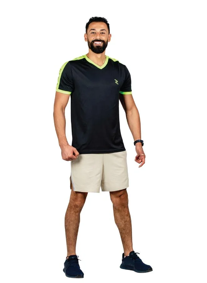 زيسي Men's V-Neck Short-Sleeve T-Shirt