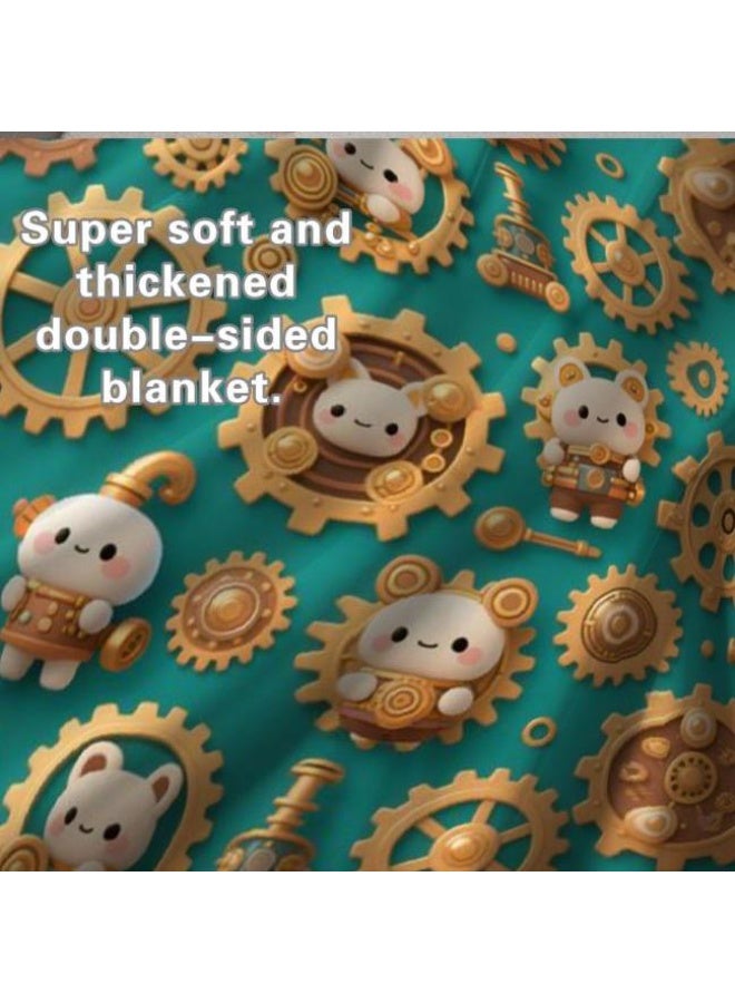 general Baby and children's cartoon flannel thin blanket (warm and comfortable, suitable for sleep, game use) 70cm*100cm - Image 4