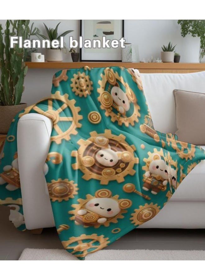 general Baby and children's cartoon flannel thin blanket (warm and comfortable, suitable for sleep, game use) 70cm*100cm - Image 1