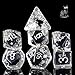 Cusdie 7Die DND Dice Polyhedral Dice Set Filled with Animal for Role Playing Game DD DiceBlack Cat - Image 2