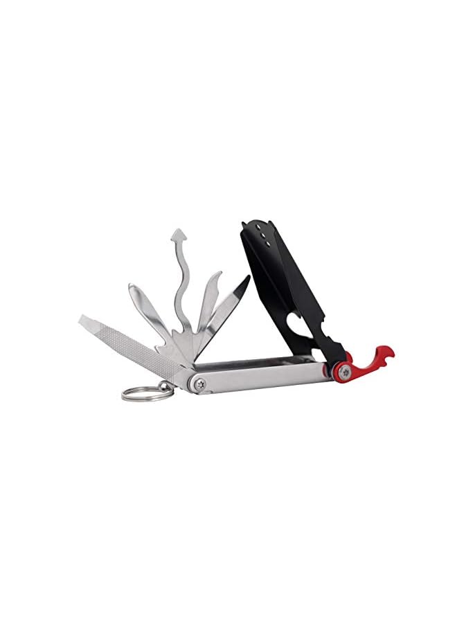 PROMASS Mobile Phone Stand Holder Desktop, Full Metal Foldable Portable Keychain Accessories (black) - Image 4