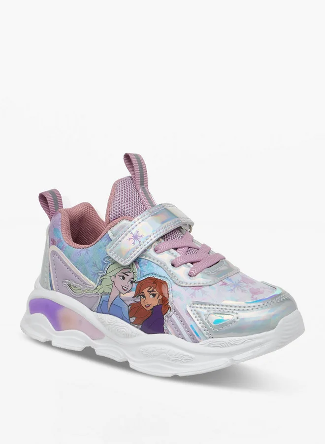 ديزني Frozen Print Sneakers with Hook and Loop Closure
