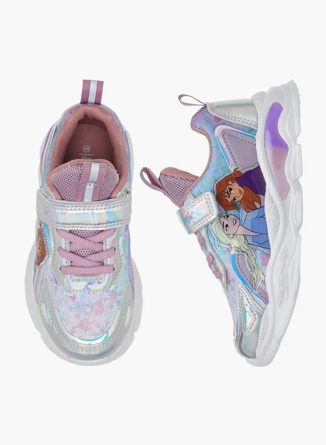 ديزني Frozen Print Sneakers with Hook and Loop Closure
