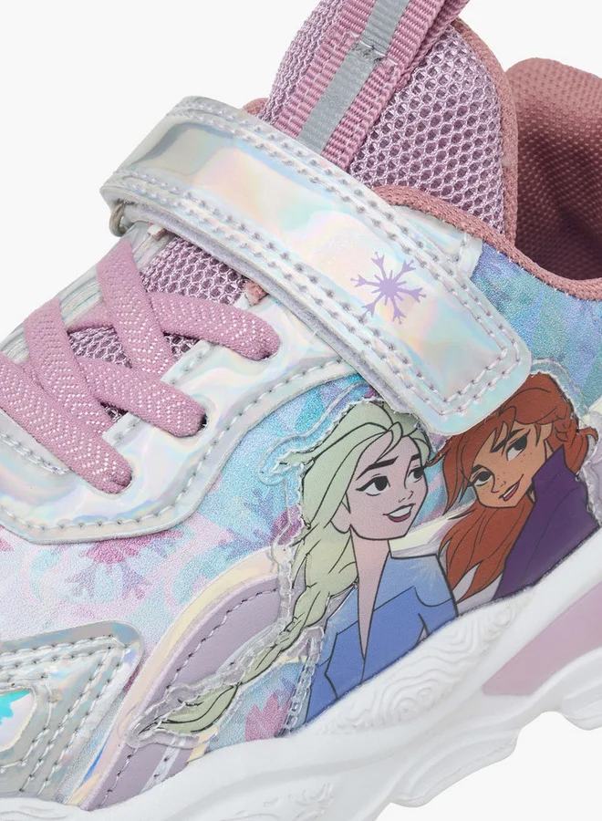 Disney Frozen Print Sneakers with Hook and Loop Closure