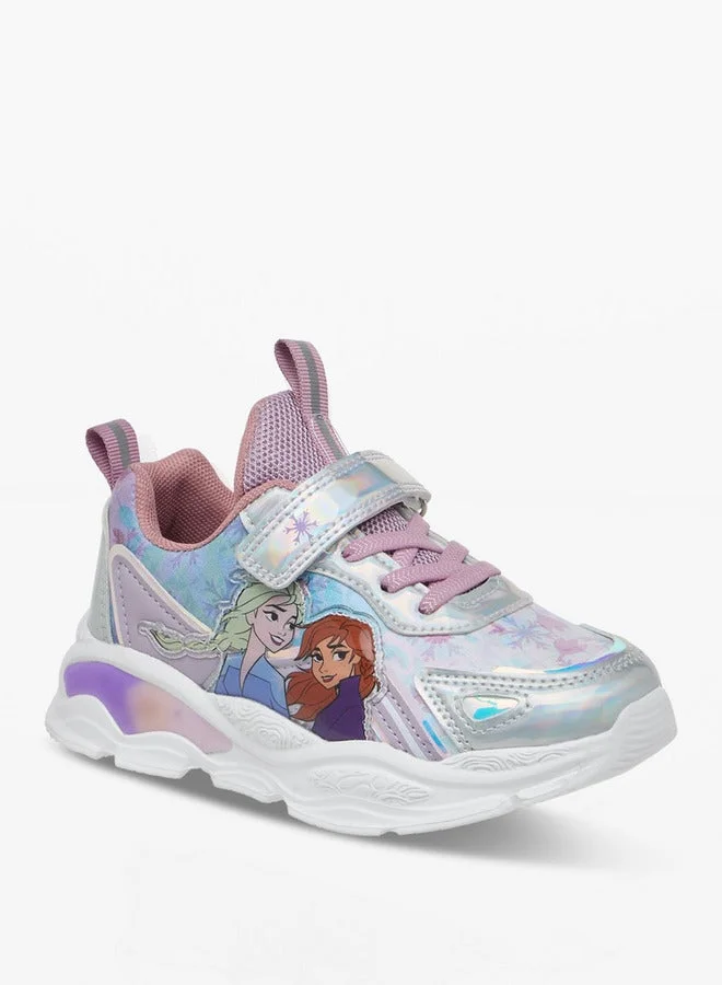 Disney Frozen Print Sneakers with Hook and Loop Closure