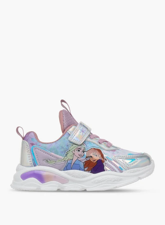 Disney Frozen Print Sneakers with Hook and Loop Closure