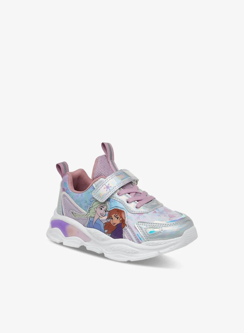 Disney Frozen Print Sneakers with Hook and Loop Closure