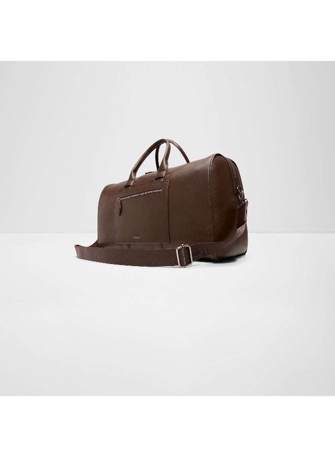 ALDO Brown Leather Duffel Bag for Men - Image 2