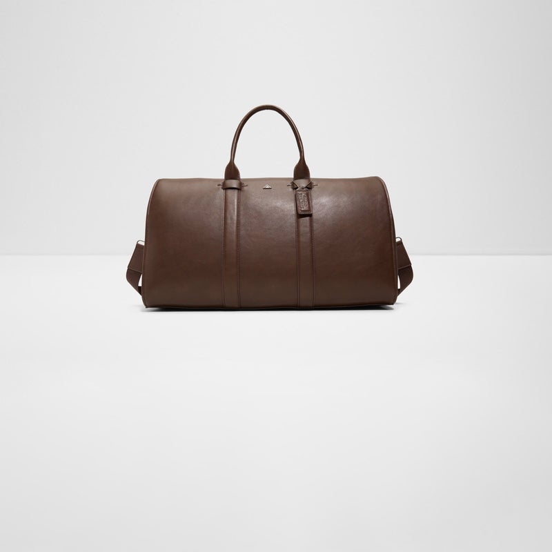 ALDO Brown Leather Duffel Bag for Men - Image 1