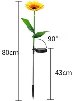 Livx Solar Powered Solar Sunflower Lighting - Night Light Daylight 2 Pieces  - Image 3