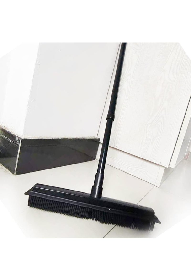 Blueland 2in1 Floor Brush and Rubber Broom Carpet Rake Pet Cat Dog Hair Remover with 48in Long Handle for Hardwood Tile Floor Sweeper  - Image 4