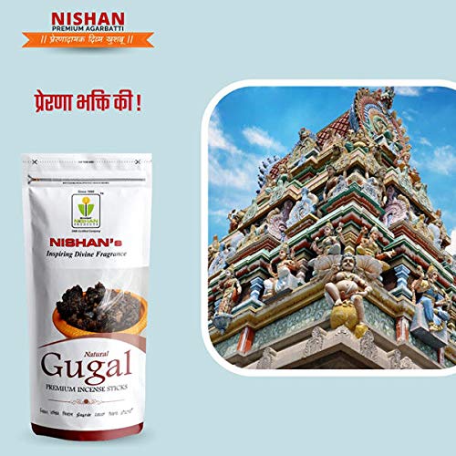 Nishan Natural Guggal Incense Sticks Agarbatti, 260 Gram Zipper Pack (40% More Thicker Sticks) - Image 3