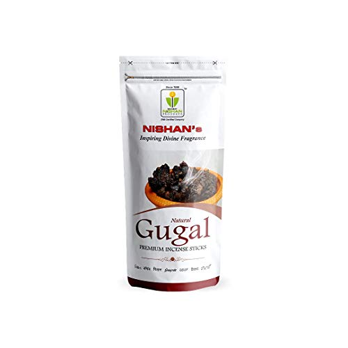 Nishan Natural Guggal Incense Sticks Agarbatti, 260 Gram Zipper Pack (40% More Thicker Sticks) - Image 1