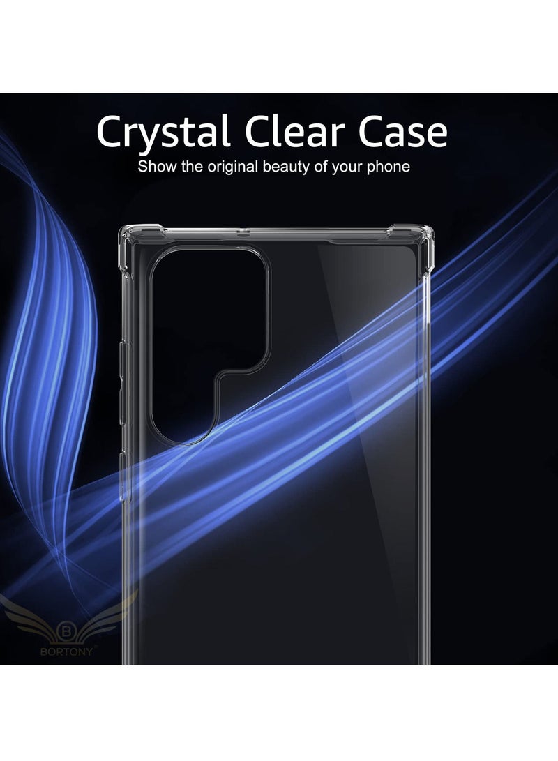 BORTONY Crystal Clear Air Cushion Soft TPU Shockproof Protective Bumper Shell Corner Protective Case Cover For Samsung Galaxy S22 Ultra 5G - Image 5
