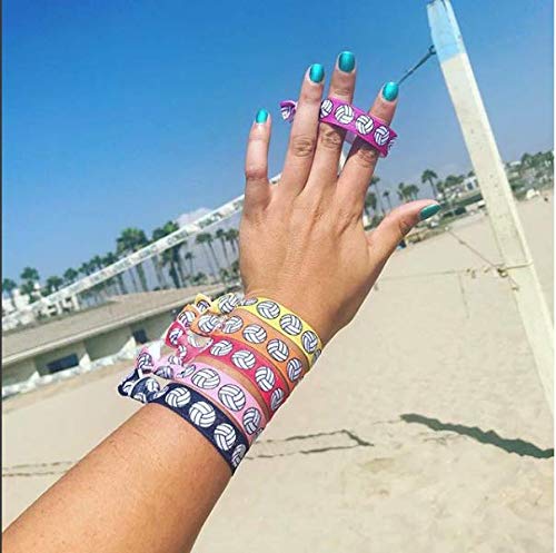 Infinity Collection Sportybella Multicolored Volleyball Hair Ties for Girls - No Crease Elastics for Players, 8pcs - Image 3