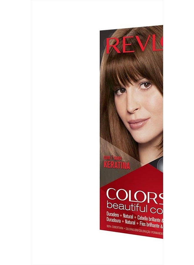 Revlon ريفلون كولور سيلك صبغة شعر، بني ذهبي متوسط [43] 1 لكل قطعة - Image 2