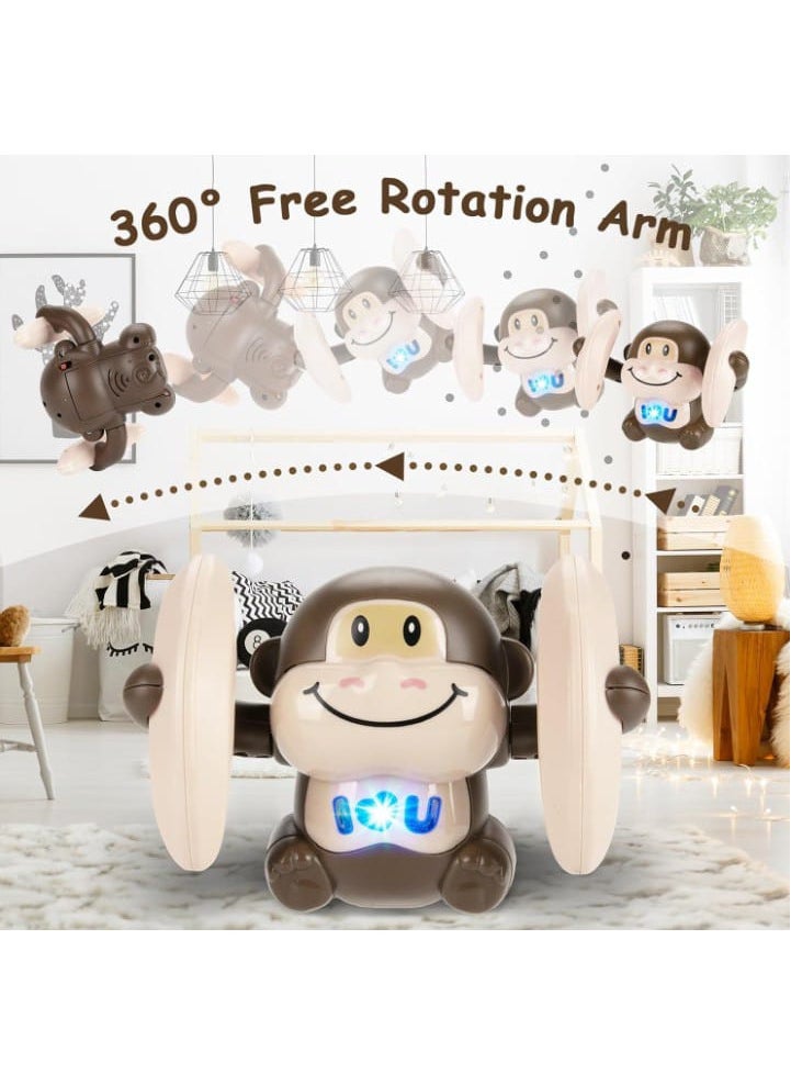 Generic - The Fun Monkey Toy with sounds, lights, and music! It moves, sings, and even flips! A fantastic toy that develops visual skills and brings joy to your child. Safe, excellent quality with bright colors! - Image 1