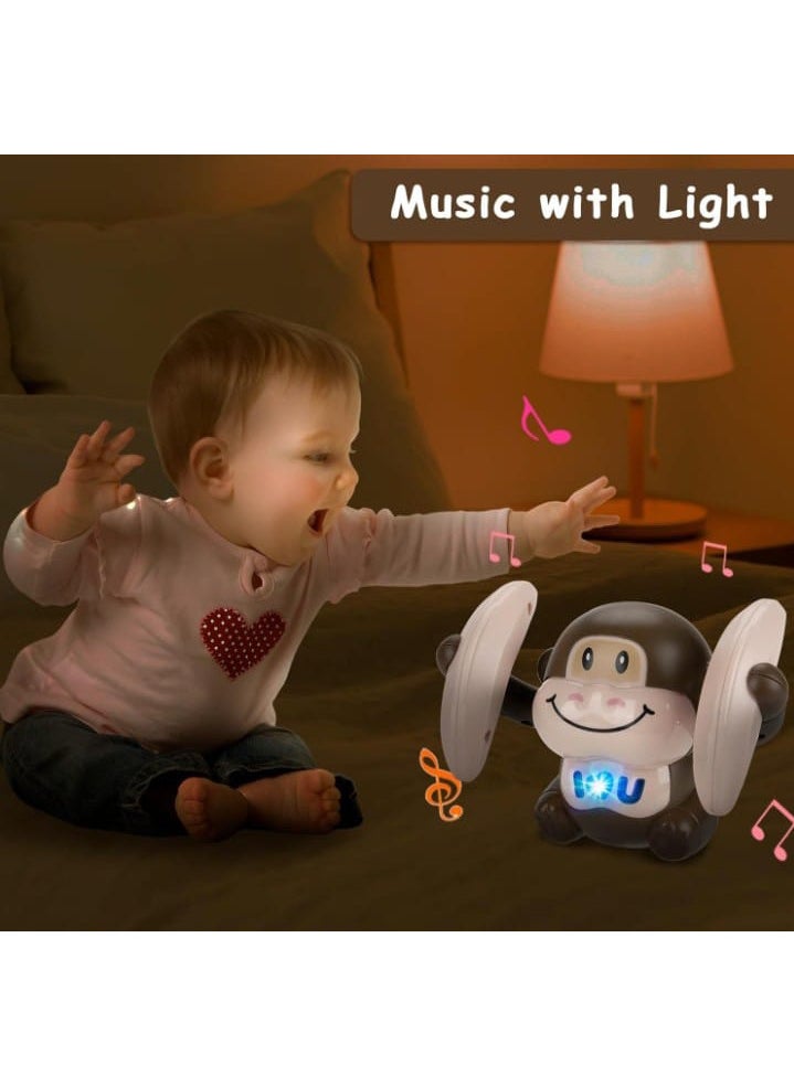 Generic - The Fun Monkey Toy with sounds, lights, and music! It moves, sings, and even flips! A fantastic toy that develops visual skills and brings joy to your child. Safe, excellent quality with bright colors! - Image 1