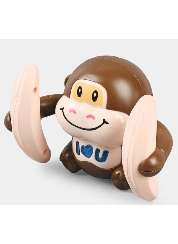 Generic - The Fun Monkey Toy with sounds, lights, and music! It moves, sings, and even flips! A fantastic toy that develops visual skills and brings joy to your child. Safe, excellent quality with bright colors! - Image 1