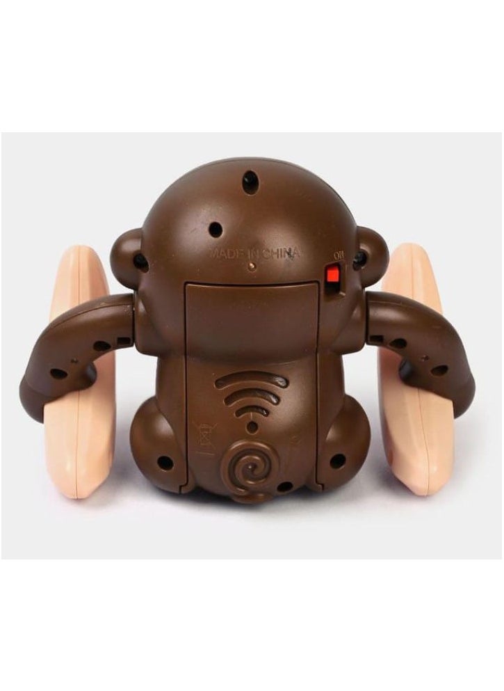 Generic - The Fun Monkey Toy with sounds, lights, and music! It moves, sings, and even flips! A fantastic toy that develops visual skills and brings joy to your child. Safe, excellent quality with bright colors! - Image 1