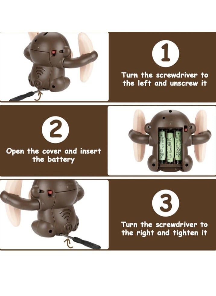 Generic - The Fun Monkey Toy with sounds, lights, and music! It moves, sings, and even flips! A fantastic toy that develops visual skills and brings joy to your child. Safe, excellent quality with bright colors! - Image 1