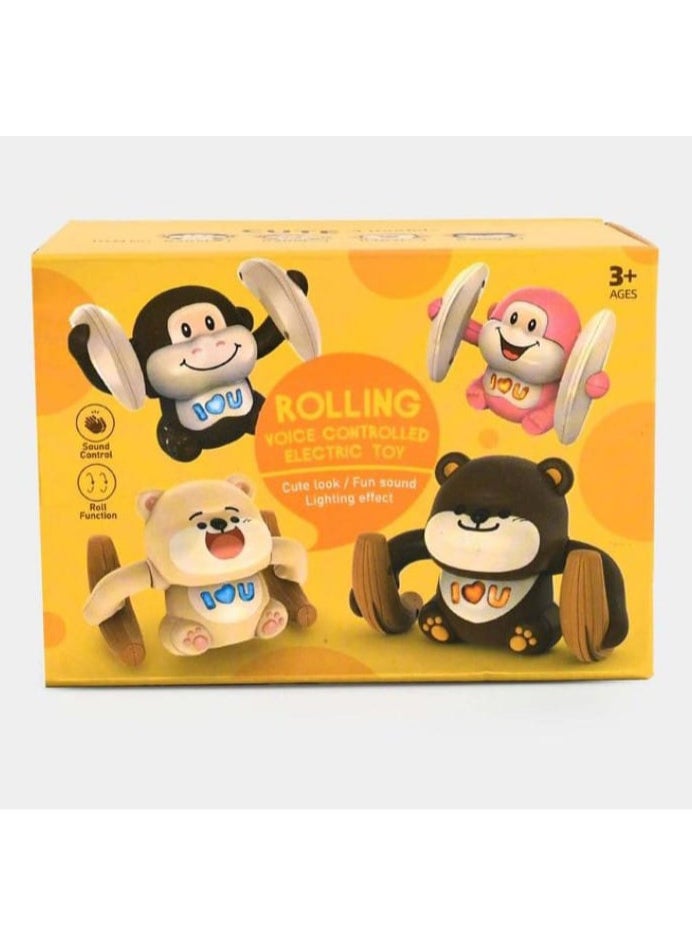 Generic - The Fun Monkey Toy with sounds, lights, and music! It moves, sings, and even flips! A fantastic toy that develops visual skills and brings joy to your child. Safe, excellent quality with bright colors! - Image 1