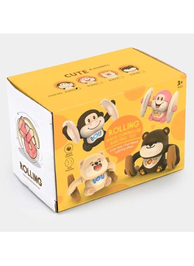 Generic - The Fun Monkey Toy with sounds, lights, and music! It moves, sings, and even flips! A fantastic toy that develops visual skills and brings joy to your child. Safe, excellent quality with bright colors! - Image 1