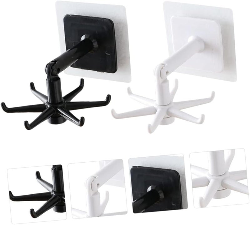 GLEAVI 4 Pack White No Drill Wall Hooks for Bathroom Kitchen Shower Easy Install Sturdy Mount - Image 4