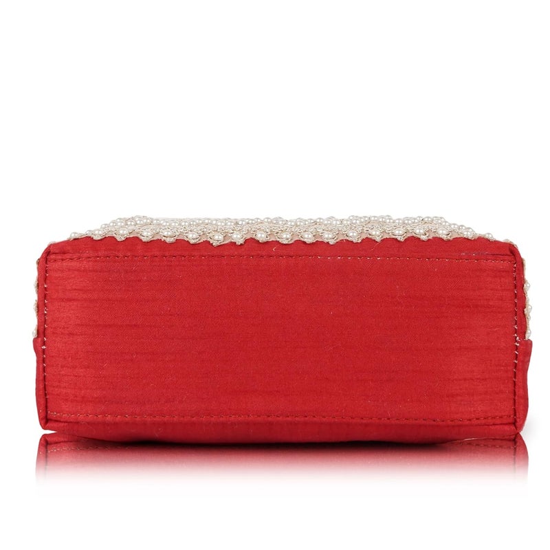 PLANX Velvet Stylish Embroidery Unique Design Traditional Wedding Party Handheld Potli Bag For Women - Image 4