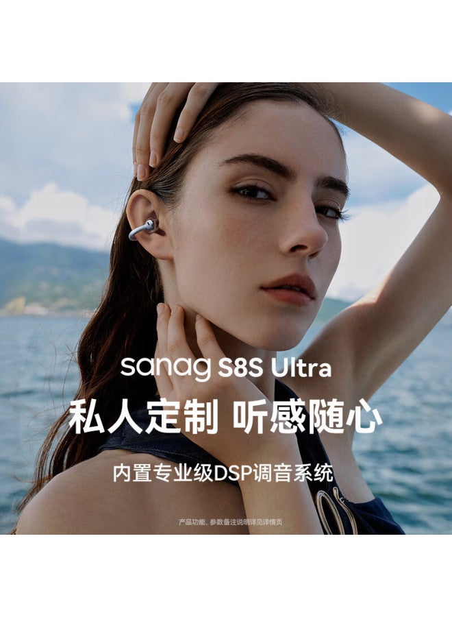 سماعات أذن بلوتوث ساناج S8sultra بتقنية توصيل العظام، سماعات رياضية لاسلكية مع ترجمة مفتوحة للذكاء الاصطناعي