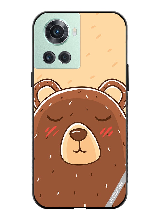 VR CREATIVE Protective Case Cover For OnePlus 10R Sleeping Bear Design Multicolour - Image 1