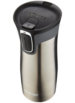 Contigo Contigo West Loop Stainless Steel Travel Mug with AUTOSEAL Lid, 16oz., Stainless Steel/Black  - Image 1