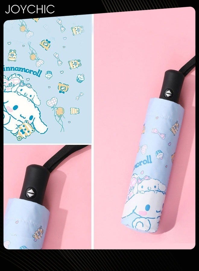 Joychic Lovely Rabbit Pattern Anti-UV Sun Proof Automatic Travel Umbrella Blue  - Image 4