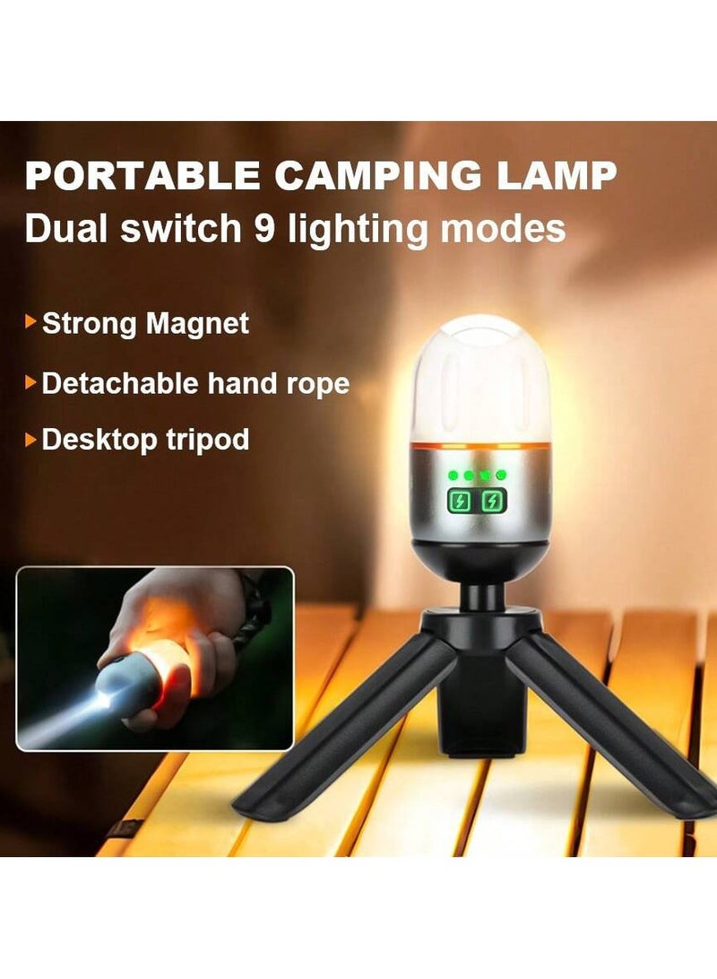 Yemao Rechargeable Multifunctional Mini Camping Flashlight magnetic base design with tripod - Image 4