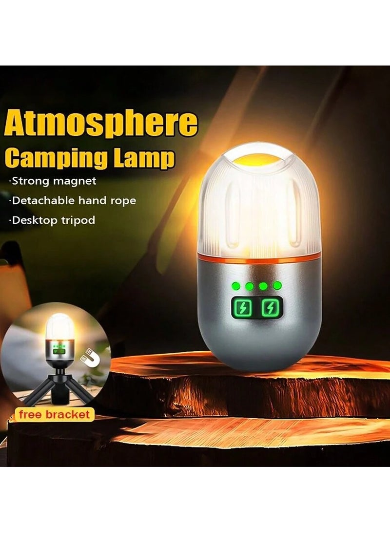 Yemao Rechargeable Multifunctional Mini Camping Flashlight magnetic base design with tripod - Image 5