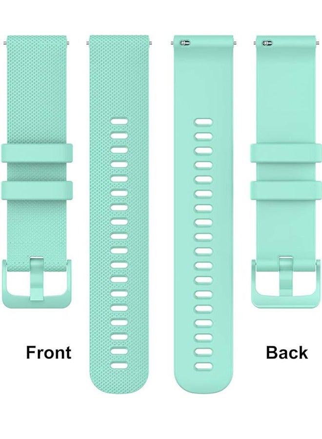 Silicone watch strap 20mm Compatible with Samsung Galaxy  Watch 7/6/5/4 40mm 44mm/Watch 6 Classic 43mm 47mm/Watch 5 Pro 45mm/Watch 4 Classic/Active 2 Band, 20mm Soft Silicone Sport Strap Wristbands Women Men(Green) - Image 5