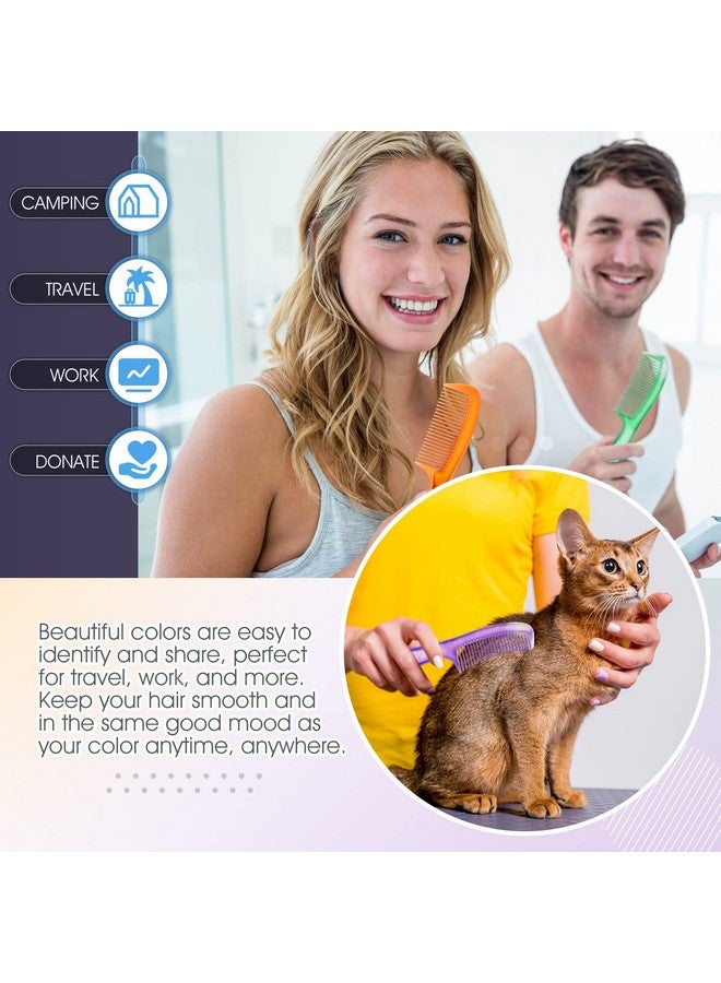 نوجو 200 قطعة من أمشاط الشعر ملفوفة بشكل فردي، مجموعة أمشاط شعر ملونة، مجموعة أمشاط شعر ملونة، لمأوى الفندق، التمريض المنزلي، الكنيسة الخيرية، 4 أنماط - Image 4