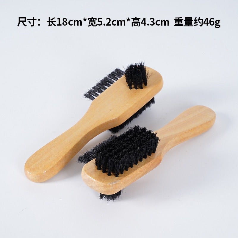 Premium Horsehair Shoe Brush – Soft Bristle Leather Care & Polishing Brush for Shoes, Boots, Bags and Leather Goods