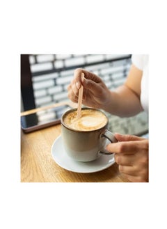 Generic Wooden Coffee Stirrer Individually Wrapped Disposable Coffee Beverage Tea Stirrer Eco-Friendly Round End Wood Sticks (240 Pieces)  - Image 2
